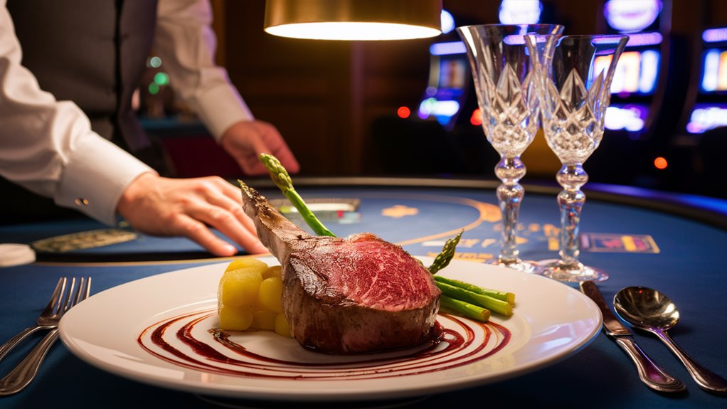 fine food enhances gambling experience