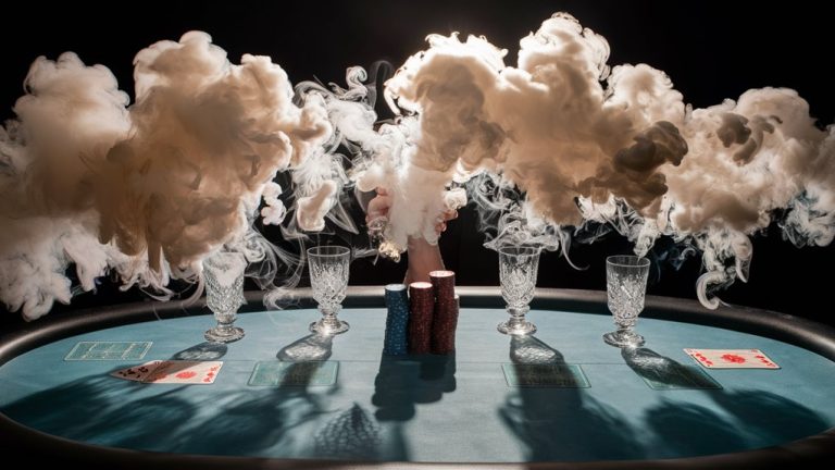 gambling amid smoke clouds