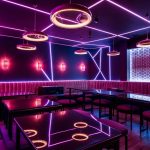 modern karaoke neon illumination