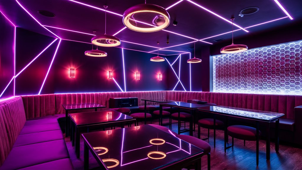 modern karaoke neon illumination